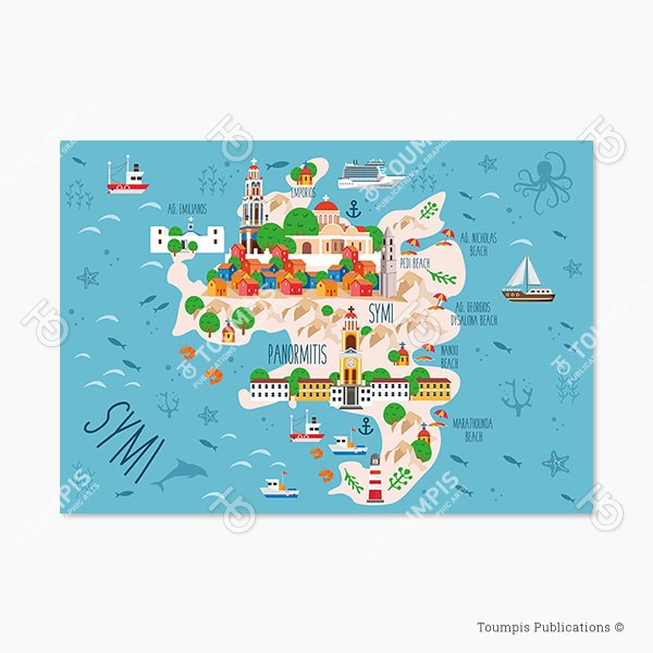 χάρτης Πάτμου, xarths Patmou, chartis patmou, patmos, eikonografhsh, εικονογράφηση πάτμου, ελληνικά νησιά, τουριστικός χάρτης, touristikos xarths